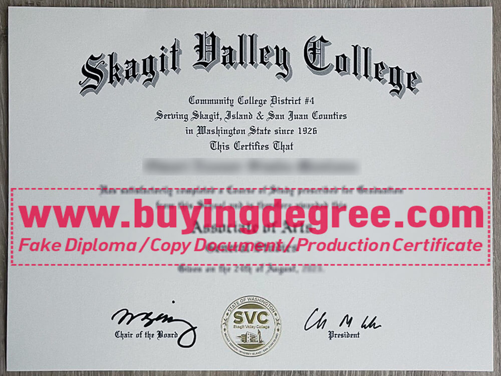 Main steps to create a fake Skagit Valley College diploma