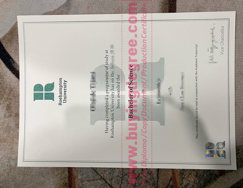 University of Roehampton diploma