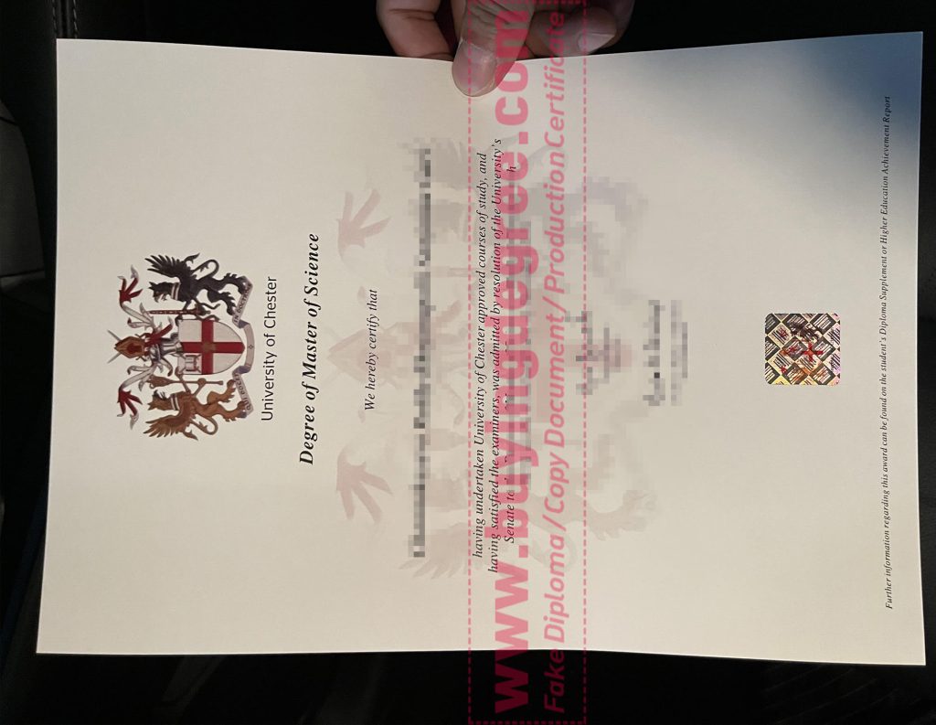 Where to get a fake University of Chester Diploma