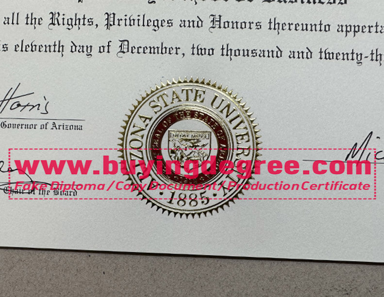 High-resolution Arizona State University diploma seal