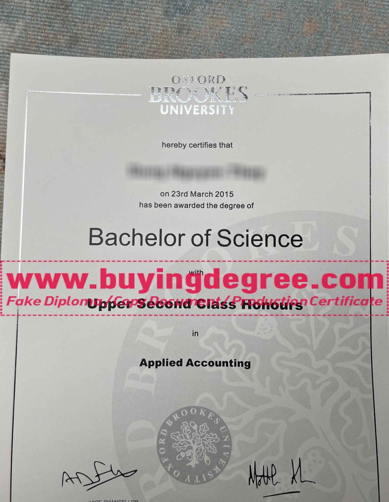 buy a fake bachelor degree  from Oxford Brookes University