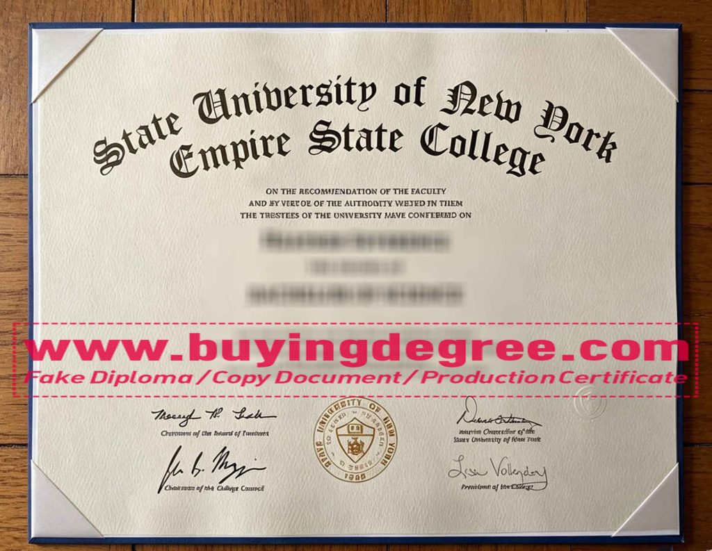 buy fake Empire State University diploma