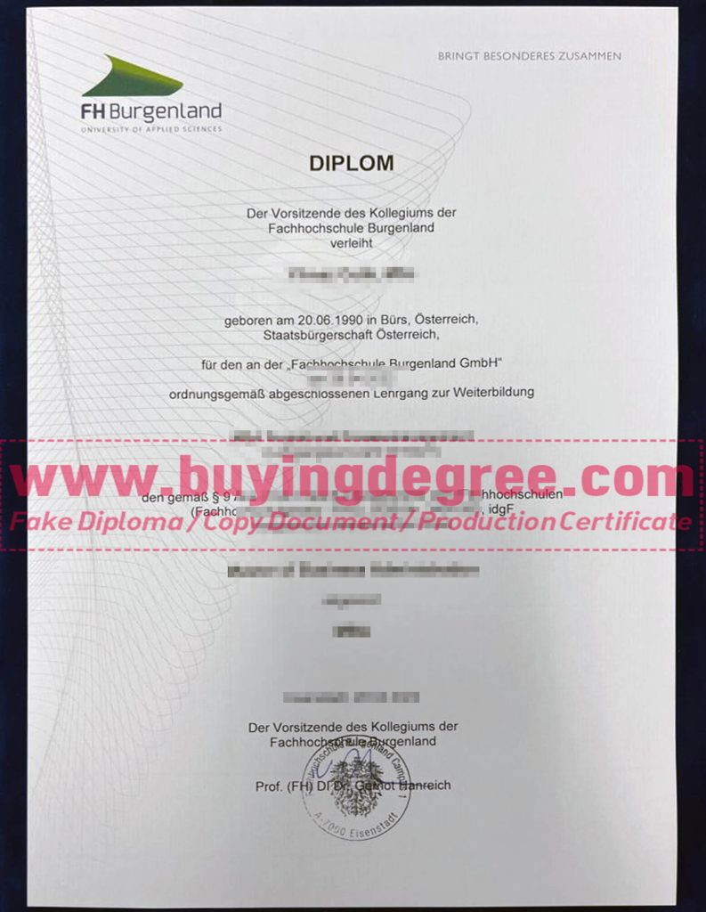 How to buy a Hochschule Burgenland diploma in Austria?