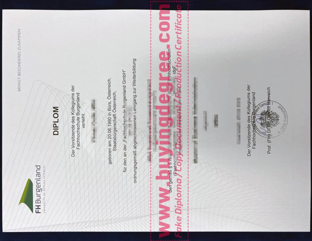 How to buy a Hochschule Burgenland diploma in Austria?