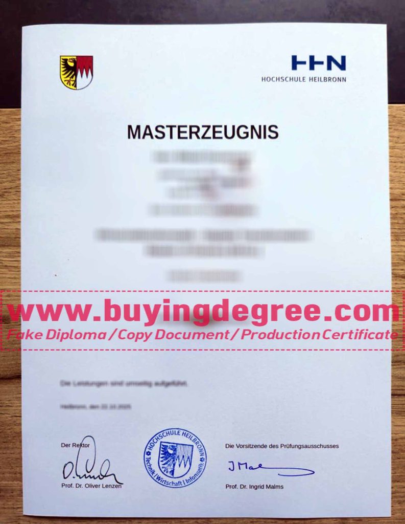 How to buy a Hochschule Heilbronn Urkunde in Germany?