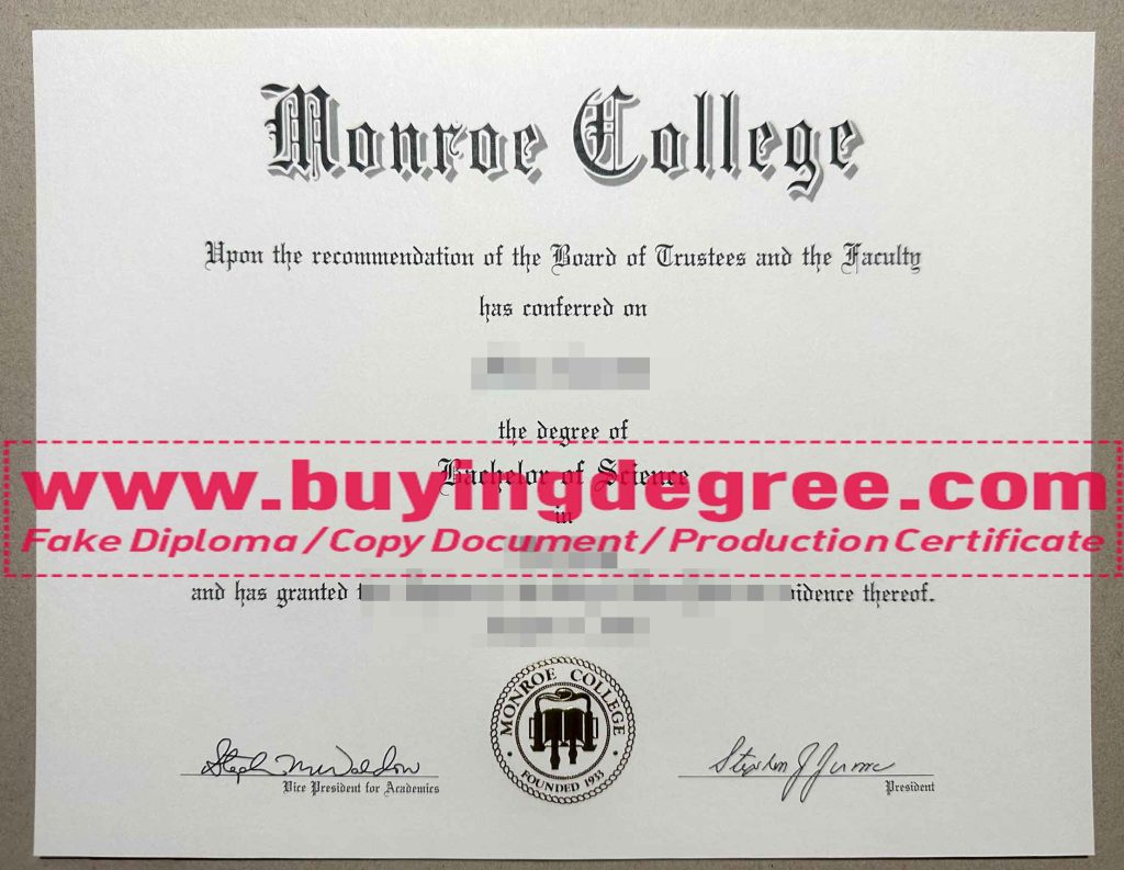 Monroe College degree