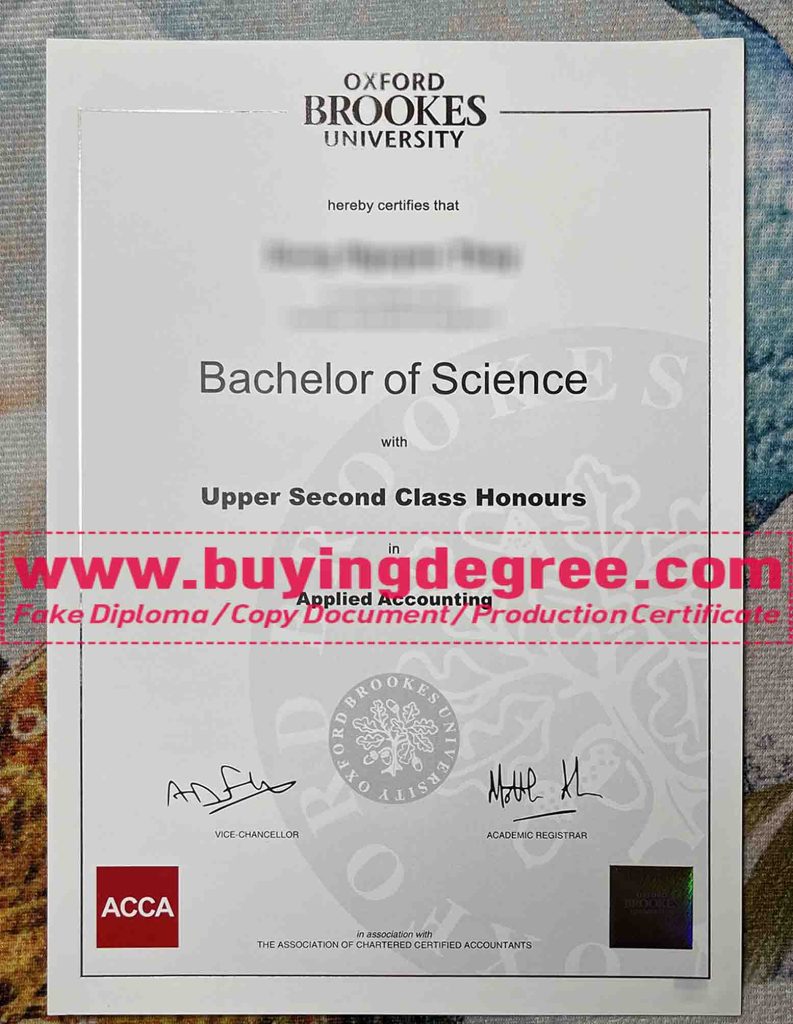 buy an Oxford Brookes University fake certificate