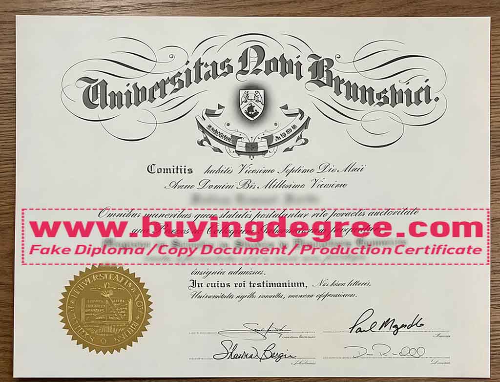 University of New Brunswick bachelor's degree