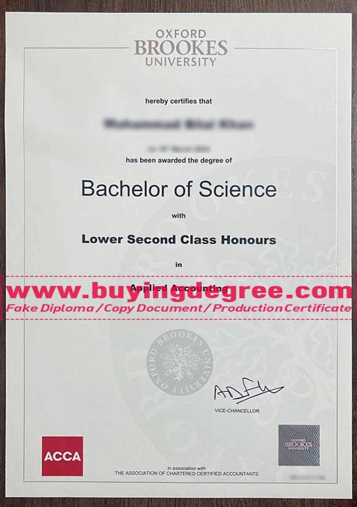 ACCA Applied Accounting degree BSc with Oxford Brookes University