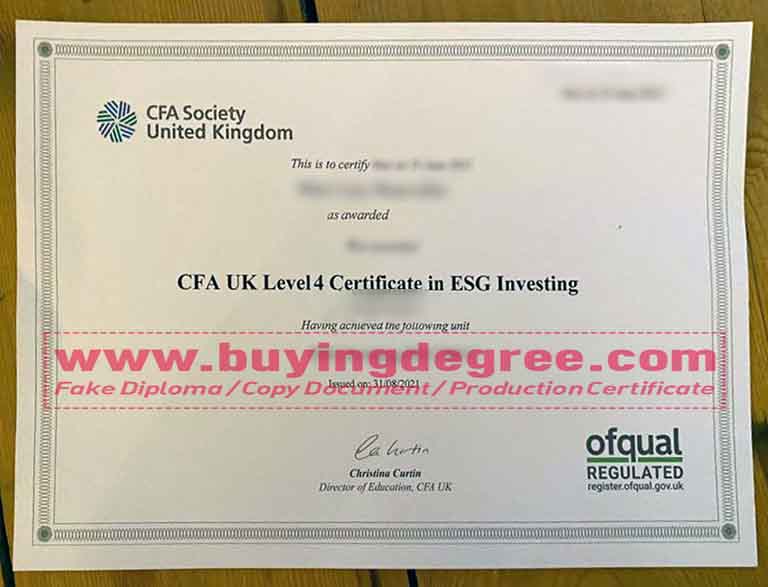 CFA Certificate in ESG Investing