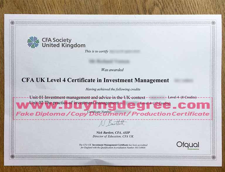 CFA Society UK degree