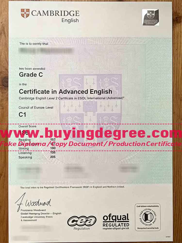 Buy a C1 Advanced Certificate C1 Advanced certificate