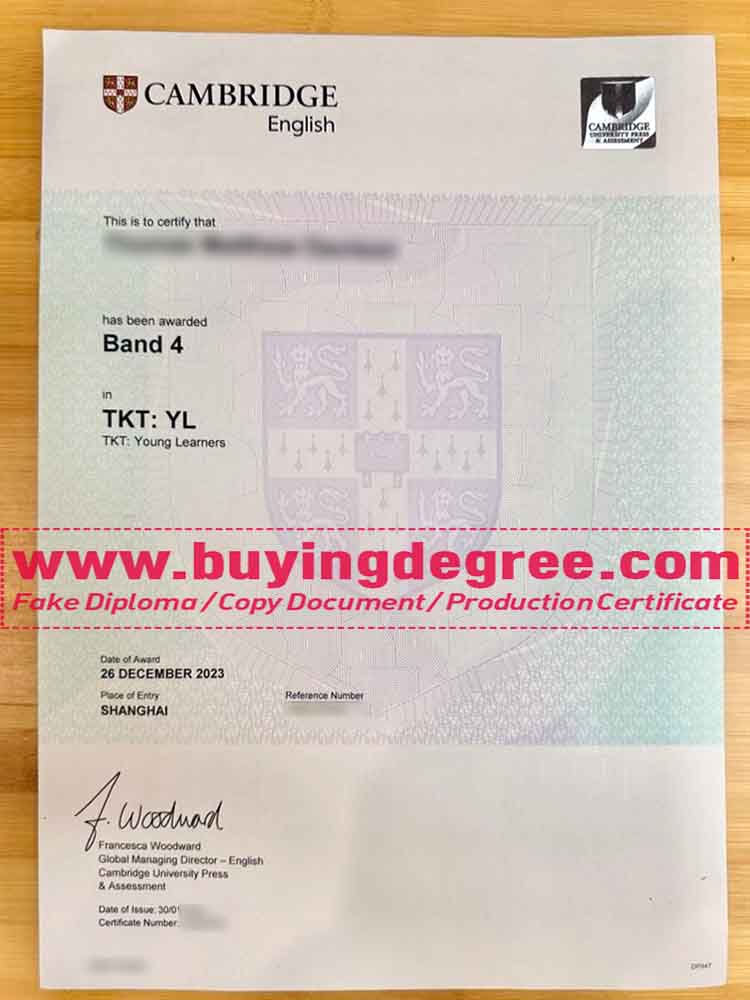 Buy a Cambridge TKT Certificate Cambridge TKT Certificate