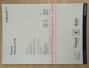 Edexcel certificate.