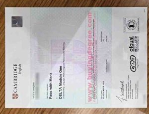 Latest sample of a Cambridge DELTA Certificate