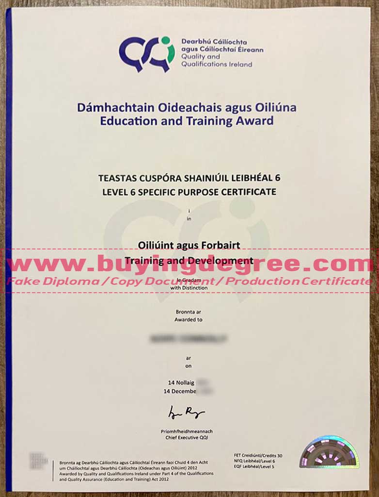 Level 6 Specific Purpose Certificate