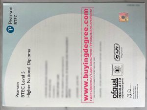 Pearson BTEC 5 Higher National diploma sample