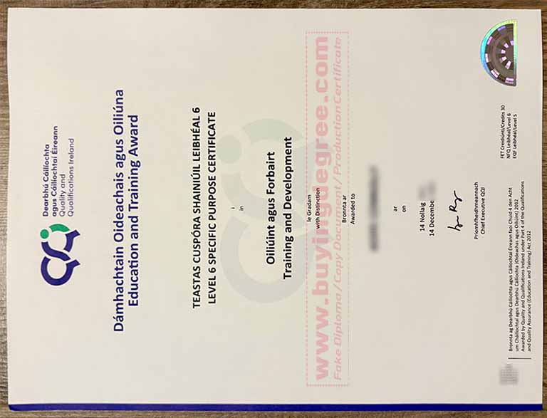 QQI Level 6 Specific Purpose Certificate