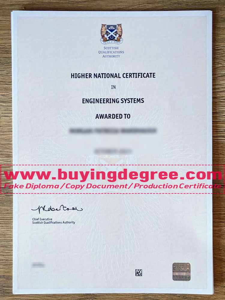 SQA Higher National Certificate
