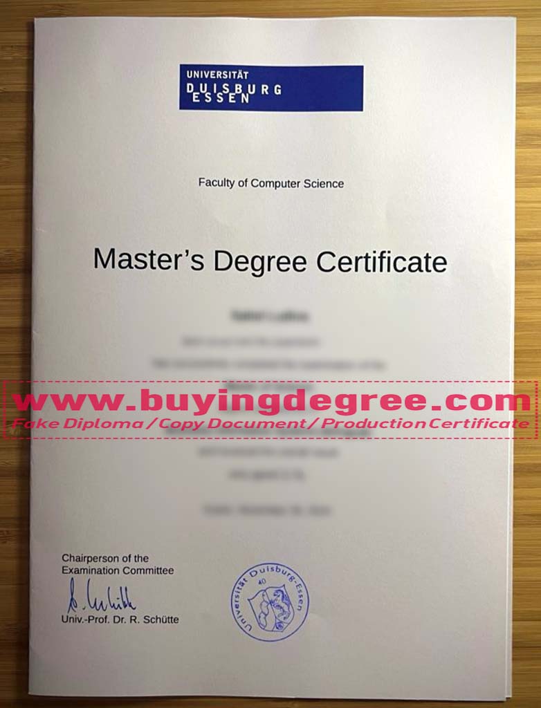 University of Duisburg-Essen diploma