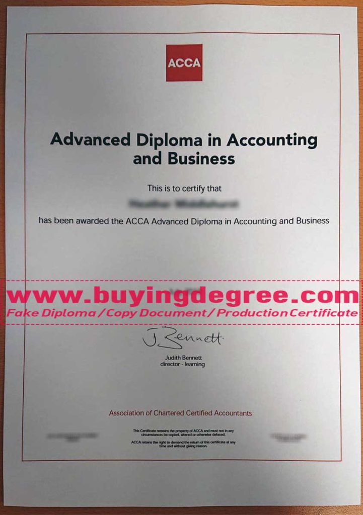 ACCA Advanced Diploma in Accounting and Business